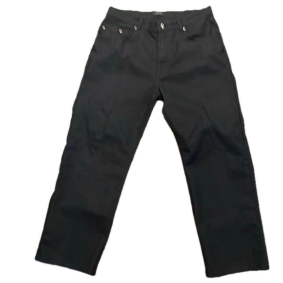 Horst W36 black stretch jeans with logo plate on back short inseam - Picture 1 of 11